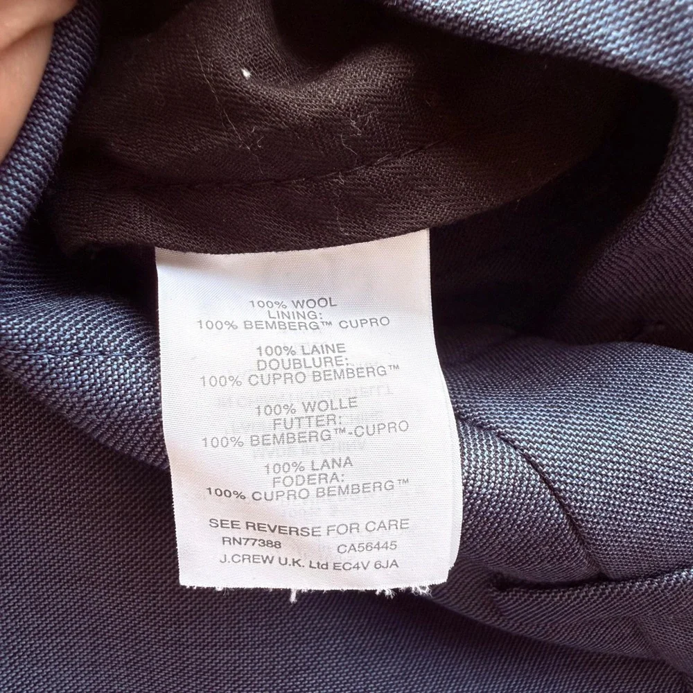 J.Crew Ludlow Slim Dress Pants Mens 32x32 Blue 100% Wool Trousers Business